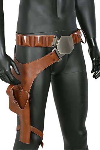 Pandacos Star Wars cinturón de Han Solo Belt con Holster Update Version Deluxe Cosplay réplica de Vestuario para Hombres Adultos Accesorios de Vestido locoColor: marrón