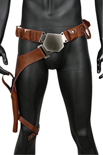 Pandacos Star Wars cinturón de Han Solo Belt con Holster Update Version Deluxe Cosplay réplica de Vestuario para Hombres Adultos Accesorios de Vestido locoColor: marrón