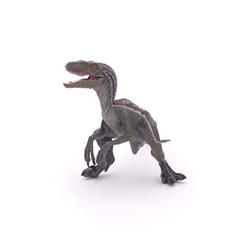 Papo- Figura Dinosaurio Velociraptor 7X9,8X9,5CM, Multicolor, 17 cm Lang (55023)