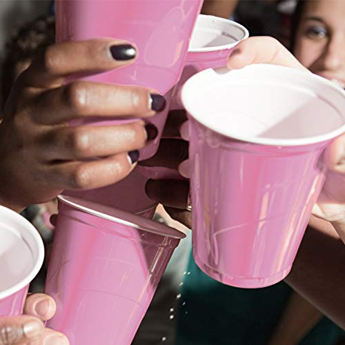 Paquete de 20 Tazas de Color Rosa Pastel Originales Oficiales | Vasos Americanos Rosa Pastel 53cl | Beer Pong Vasos de plástico Reutilizables | Lavado a Mano ya máquina | OriginalCup®