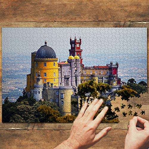 Parque Portugal y Palacio Nacional de Pena Sintra Jigsaw Puzzle 1000 piezas juego ilustraciones viaje recuerdo madera