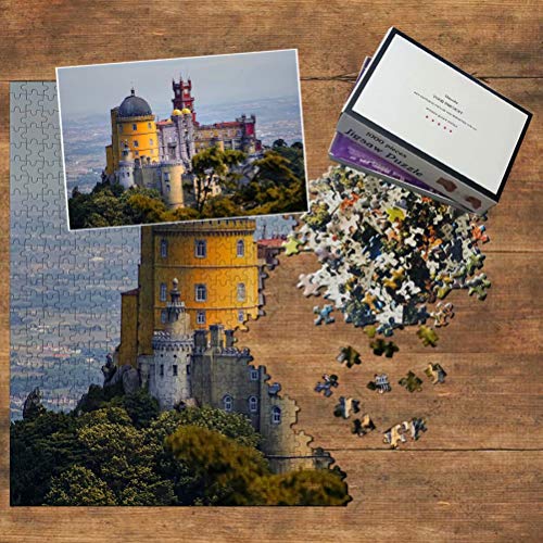 Parque Portugal y Palacio Nacional de Pena Sintra Jigsaw Puzzle 1000 piezas juego ilustraciones viaje recuerdo madera