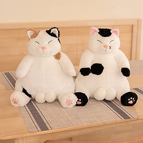 PEDEIECL Almohada con diseño de animales de peluche, regalo para niños y niñas (45 cm), color negro y blanco