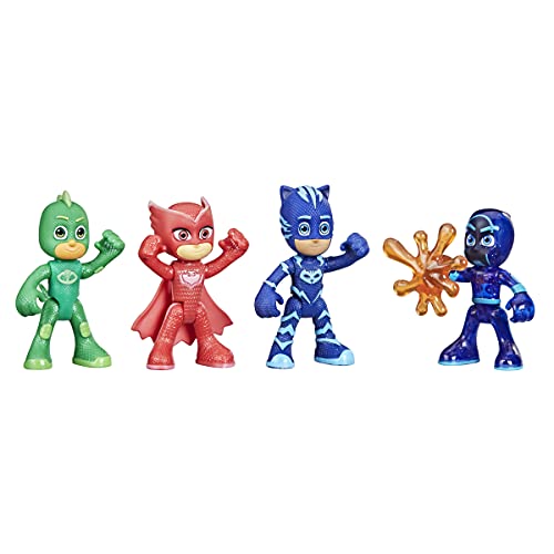 PJ Masks Juego de Figuras de acción Que Brillan en la Oscuridad, Juguete Preescolar para niños a Partir de 3 años