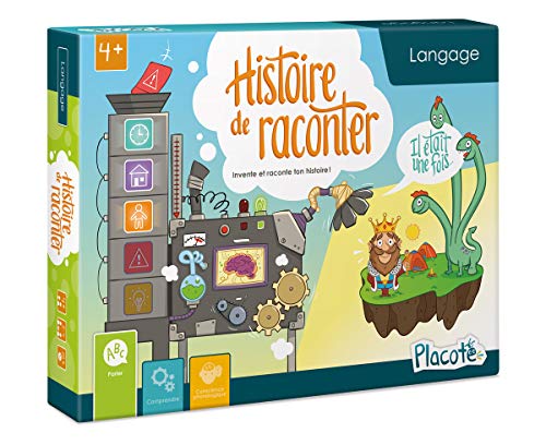 Placote-Histoire de Raconter – Juego Educativo, lenguaje – 4 a 9 años (Les Éditions Passe-Temps PLA-46)