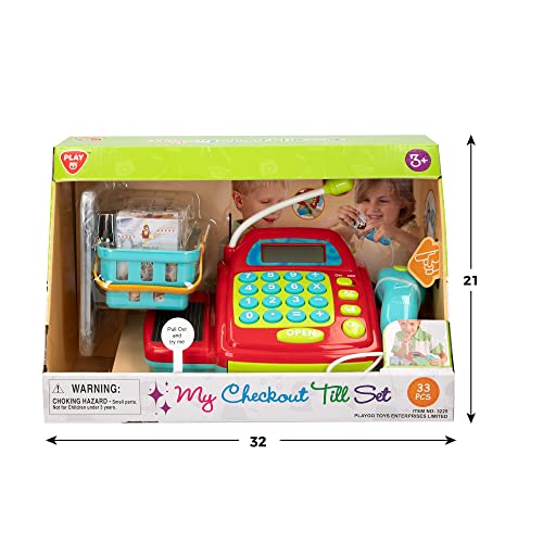 PLAY GO - Caja registradora eléctrica con accesorios playgo (44584)