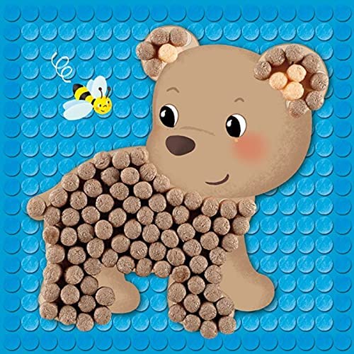 PlayMais Mosaic Little Friends Kit de Manualidades para niñas y niños de 3 años | 2300 Piezas y 6 Plantillas de mosaicos con Animales | estimula la Creatividad y la motricidad