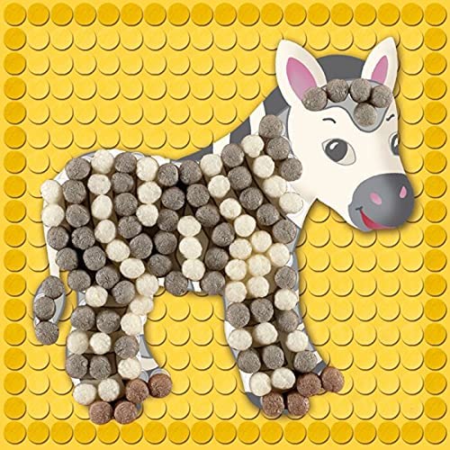 PlayMais Mosaic Little Kit de Manualidades para niñas y niños a Partir de 3 años | 2300 Piezas y 6 Plantillas de mosaicos | estimula la Creatividad y Las Habilidades motoras (Little Zoo)