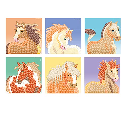 PlayMais Trendy Mosaic Horse Kit de Manualidades para niñas y niños a Partir de 6 años | 3000 Piezas y 6 Plantillas de Mosaico con Caballos | estimula la Creatividad y la motricidad
