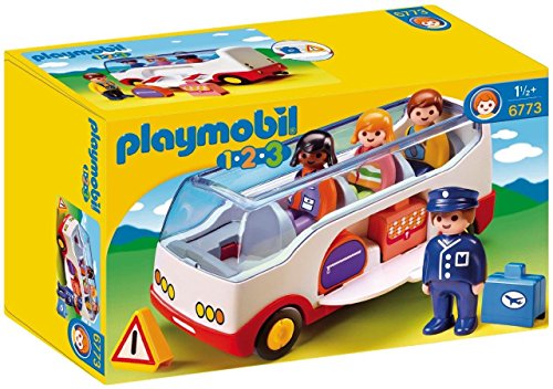PLAYMOBIL 1.2.3 Playset Maletín, Arca De Noé, Multicolor, 18M+ (6765) + 1.2.3 Autobús, A Partir De 1.5 Años (6773)