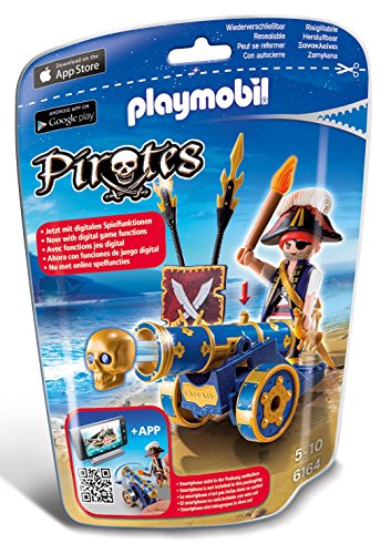 PLAYMOBIL - Cañón Interactivo Azul con Pirata (61640)