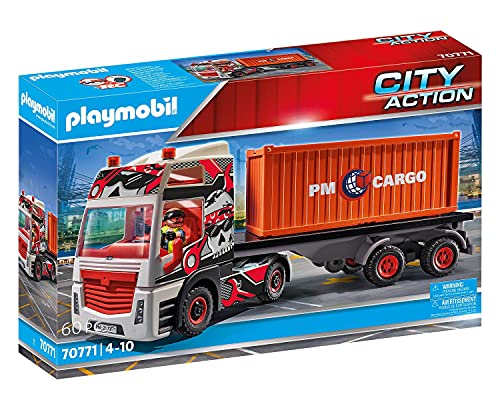 PLAYMOBIL City Action 70771 Camión con Remolque , A partir de 4 años