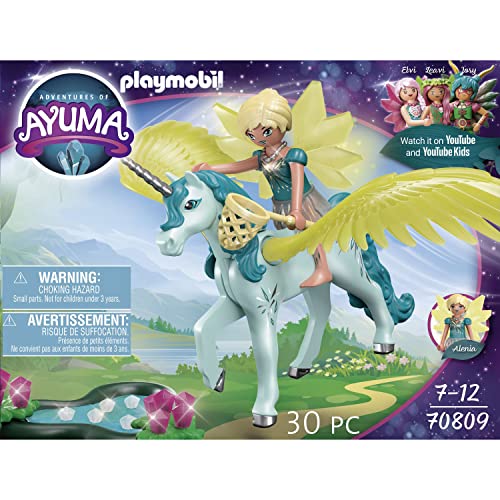 Playmobil- Crystal Fairy con Unicornio Feen Juguete, Multicolor (70809)