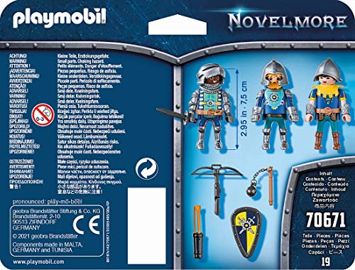 PLAYMOBIL Novelmore 70643 Set de 3 Caballeros Novelmore, A partir de 4 años