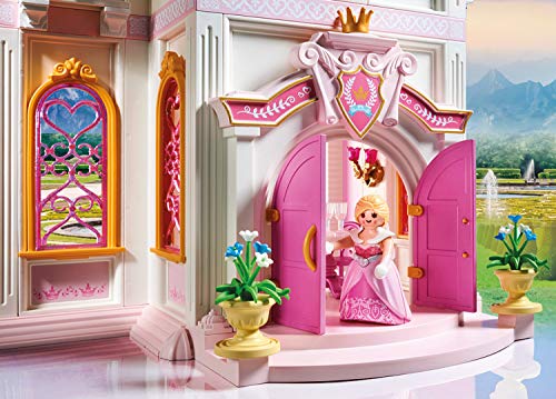 PLAYMOBIL Princess 70447 Gran Castillo de Princesas con pista de baile giratoria, A partir de 4 años