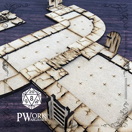 Pwork Wargames The Forest (El Bosque) - 3D Tactical maps Rpg Fantasy Dungeon Tiles - Mapas tácticas 3D modulares de MDF 3 mm