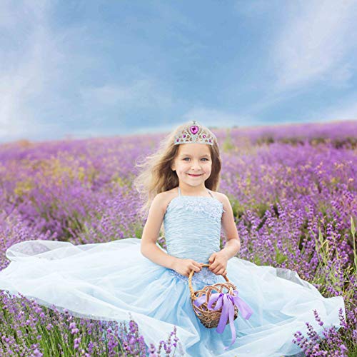 QIMEI-SHOP Niños Princesa Tiara 8 Piezas Corona Conjunto Dress up Accesorios para Niñas Cumpleaños Fiesta