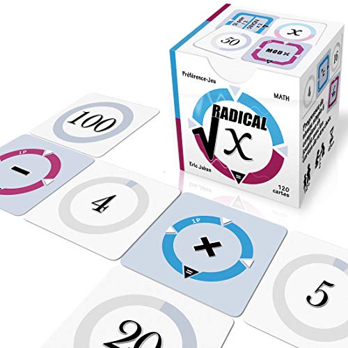 Radical-X / Nuevo juego cálculo matemático, juego de mesa de lógica (regalo inteligente, juego de cartas para adolescentes, adultos y personas mayores)