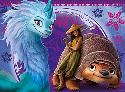 Ravensburger- Disney Raya and The Raya & The Last Dragon-Rompecabezas de 100 Piezas extragrandes para niños a Partir de 6 años (12920)