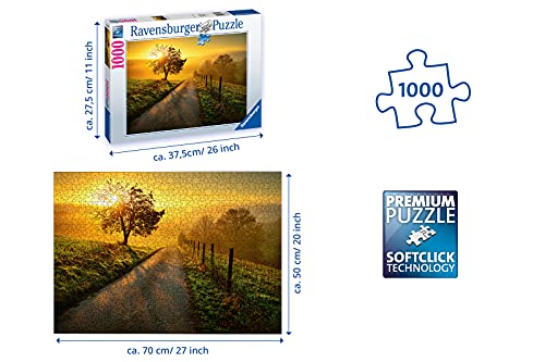Ravensburger Puzzle 1000 Piezas, Caminando al Amanecer, Colección Fotos y Paisajes, Puzzle para Adultos, Rompecabezas Ravensburger [Exclusivo en Amazon]