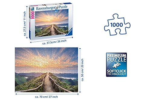 Ravensburger Puzzle 1000 Piezas, Camino al Horizonte, Colección Fotos y Paisajes, Puzzle para Adultos, Rompecabezas Ravensburger [Exclusivo en Amazon]