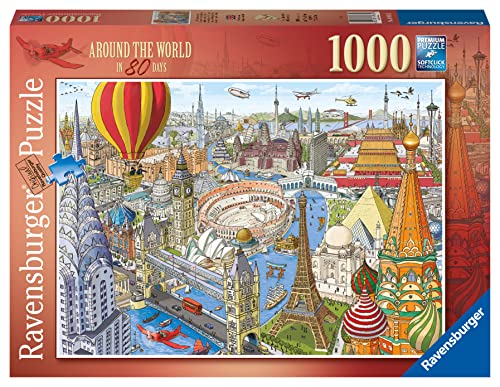 Ravensburger Puzzle, La Vuelta al Mundo en 80 Días, 1000 Piezas, Puzzle Adultos, 16961 0