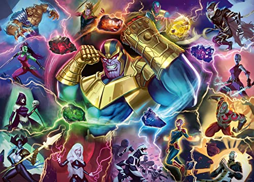 Ravensburger Puzzle, Puzzle 1000 Piezas, Villainous: Thanos, Puzzle Marvel, Puzzle Adultos, Rompecabezas Ravensburger de Calidad