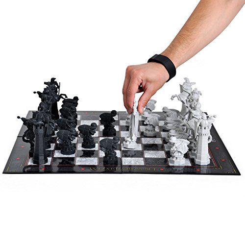 Réplica de Juego de ajedrez de Harry Potter de La Piedra filosofal, réplica de Las Figuras de ajedrez 5-11,5cm Tablero 31x31cm Producto Oficial plástico