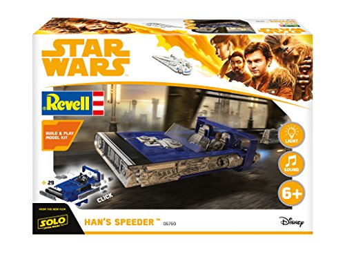 Revell Star Wars Solo Build & Play Han's Speeder, con Luces y Sonidos, Escala 1:28 (6769)(06769), Multicolor, 18,9 cm de Largo