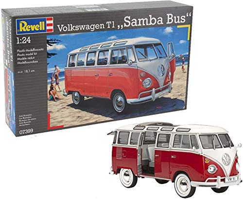 Revell- VW T1 Samba Bus Maqueta Coche, Multicolor (07399) , color/modelo surtido