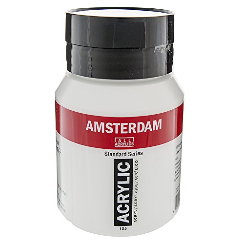 Royal Talens Amsterdam - Botella de 500ml de color acrílico TITANIUM 500ml Blanco de titanio