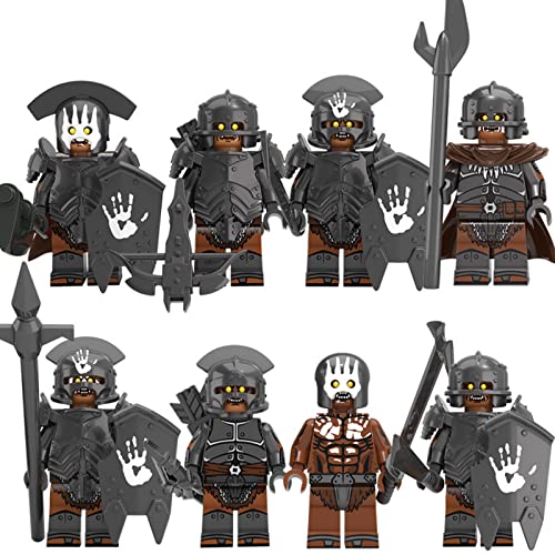 RTWJLG Lego Minifiguras,El Hobbit, la Batalla de los Cinco Ejércitos, Bloques de Construcción Orc Half Orc Fuertes Minifiguras Serie 10 Piezas Mini Juguetes Juego de Minifigura