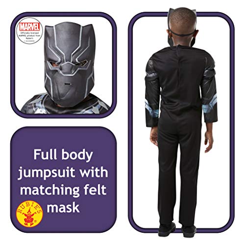 Rubies - Disfraz de Black Panther de gran calidad para niño, I-640909L, talla L