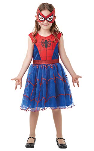 Rubies Disfraz oficial de Marvel Spider-Girl de lujo para niños, disfraz de superhéroe, tamaño pequeño de 3 a 4 años, altura 104 cm