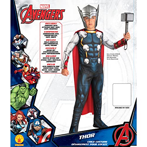 Rubies Disfraz Thor Classic, Marvel, Avengers, Talla M, 7-8 años, para niños (702031-M)