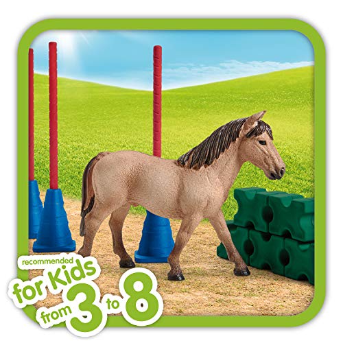 Schleich 42483 Farm World play set - pony slalom, juguetes a partir de 3 años