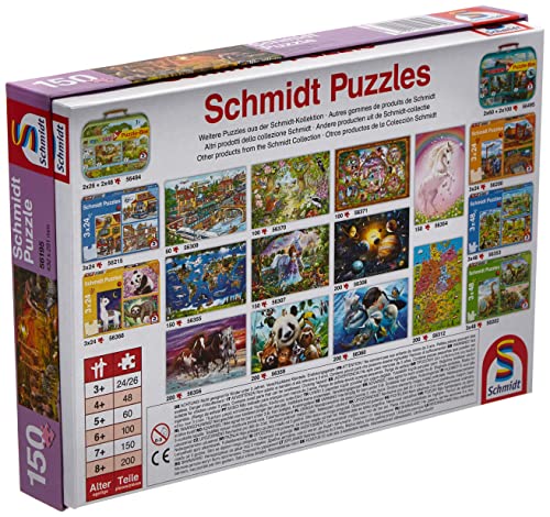 Schmidt Spiele 56195 Animales en África Puzzles, 150 Piezas