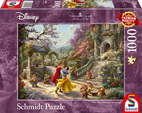 Schmidt Spiele Thomas Kinkade Disney-Puzzle de 1000 Piezas, diseño de Blancanieves, Color carbón (59625)