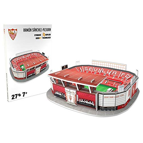 Sevilla FC Nanostad, Puzzle 3D Estadio Sánchez Pizjuán Mini de Sevilla (34012), Multicolor (Kick Off Games 1)
