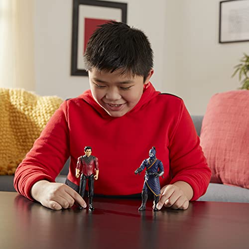 Shang Chi-Hasbro Marvel Leyenda de los Diez Anillos Figura de acción, vs Death Dealer Paquete de Batalla para niños F0940