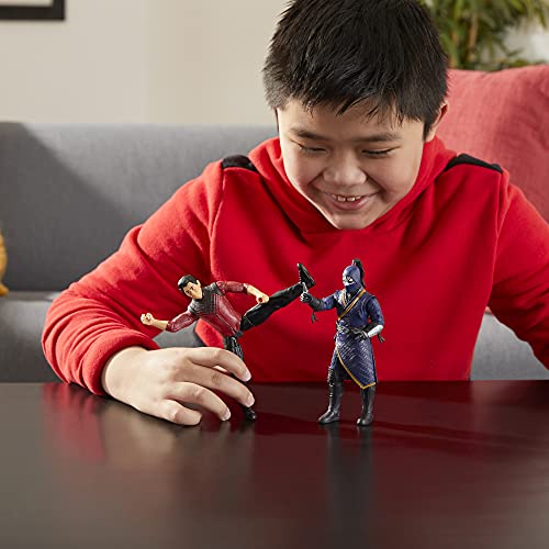 Shang Chi-Hasbro Marvel Leyenda de los Diez Anillos Figura de acción, vs Death Dealer Paquete de Batalla para niños F0940