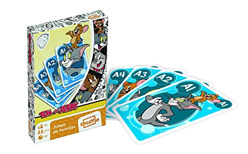 Shuffle Fun Tom y Jerry Juego de Cartas, Multicolor (Cartamundi 108488994)