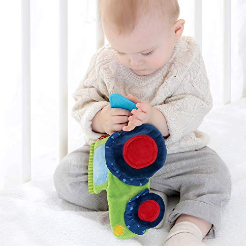 SIGIKID 42301 Traktor PlayQ - Manta Antiarrugas para niños y niñas (Recomendada Desde el Nacimiento), Color Verde y Azul