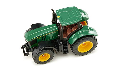 siku 1064, Tractor John Deere 6250R, Metal/Plástico, Verde, Incl. enganche para remolque, Ruedas con neumáticos de goma