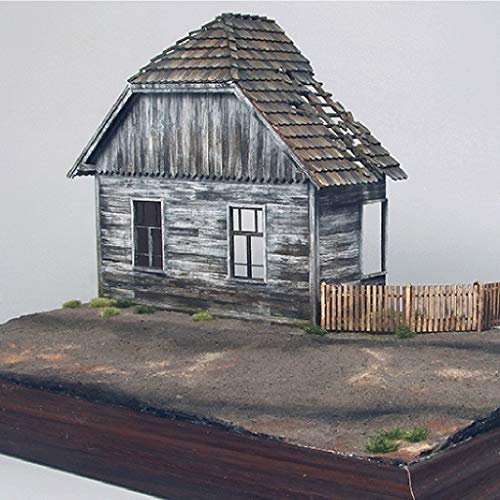 SM SunniMix 1/35 Mini Modelo Casa de Madera Ruinas para Modelismo Ferrocarril Diorama
