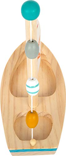 Small Foot 11658 Wooden Starfish Sailboat, Swimming Toy Water, for Children Aged 24+ Months Juguetes