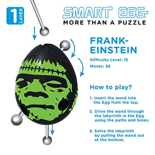 Smart Egg Frank-Einstein - 3D Puzle de Laberinto y Juguete Educativo para Niños, Nivel 15 en Una Increíble Serie Rompecabezas - Desafío y Diversión en La Solución del Laberinto Dentro del Huevo
