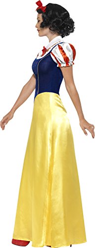 Smiffys-24643L Disfraz de Princesa de Las Nieves, Amarillo, con Vestido, Cuello y Diadema, Color, L-EU Tamaño 44-46 (Smiffy'S 24643L)