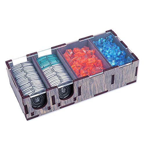 Smonex Xia - Organizador de madera para juegos de mesa, caja apta para almacenamiento de todas las expansiones de juegos Xia - Kit Token Box Insertar tarjeta