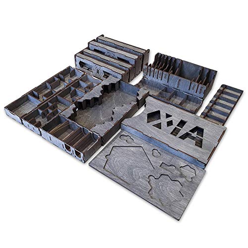 Smonex Xia - Organizador de madera para juegos de mesa, caja apta para almacenamiento de todas las expansiones de juegos Xia - Kit Token Box Insertar tarjeta